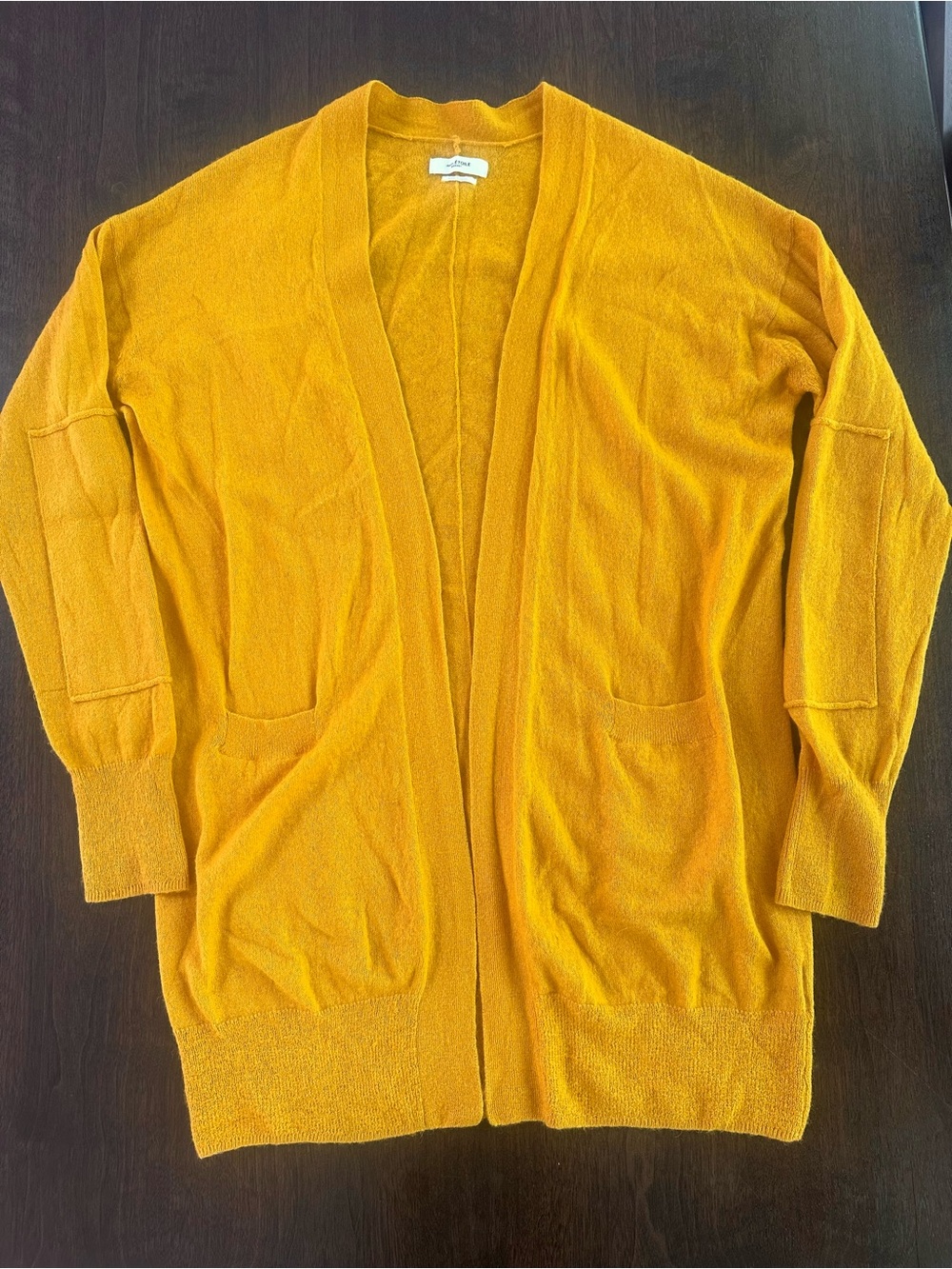 Isabel Marant Fall Butternut Mustard Yellow Open Front Cardigan Sweater 40 L
